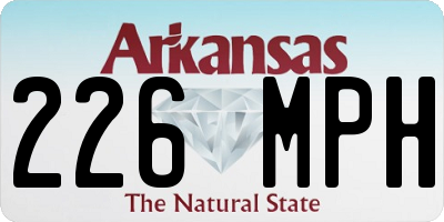 AR license plate 226MPH