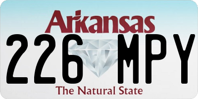 AR license plate 226MPY