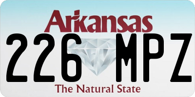 AR license plate 226MPZ