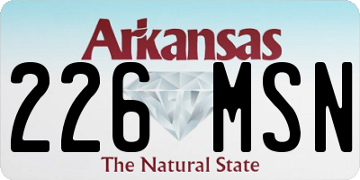 AR license plate 226MSN