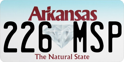 AR license plate 226MSP