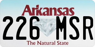 AR license plate 226MSR