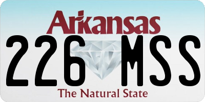 AR license plate 226MSS