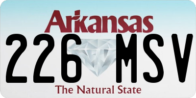 AR license plate 226MSV