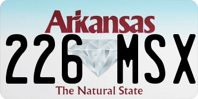 AR license plate 226MSX