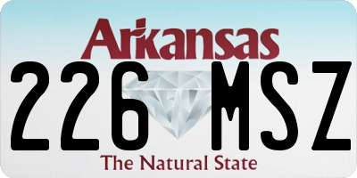 AR license plate 226MSZ