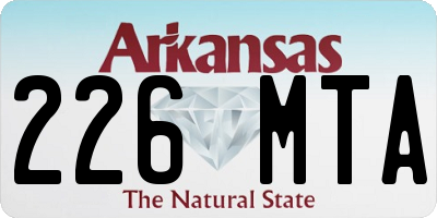 AR license plate 226MTA