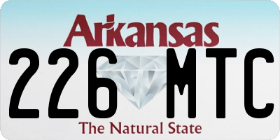 AR license plate 226MTC