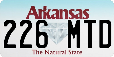 AR license plate 226MTD