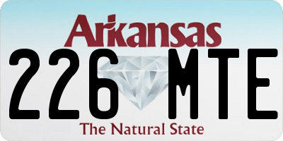 AR license plate 226MTE