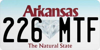 AR license plate 226MTF