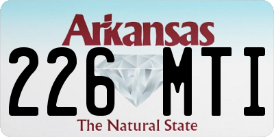 AR license plate 226MTI