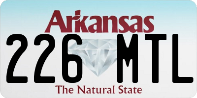 AR license plate 226MTL