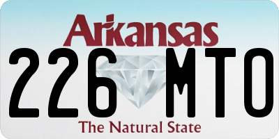 AR license plate 226MTO
