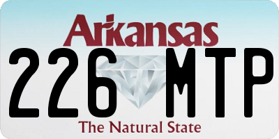 AR license plate 226MTP