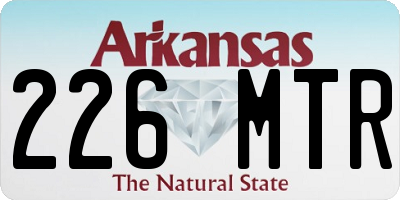 AR license plate 226MTR