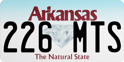 AR license plate 226MTS