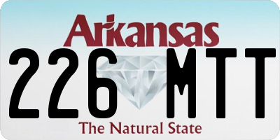 AR license plate 226MTT