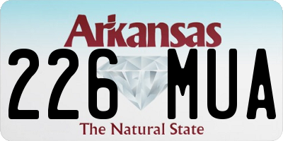 AR license plate 226MUA