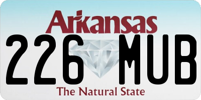 AR license plate 226MUB