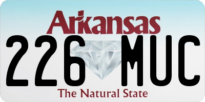 AR license plate 226MUC