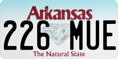 AR license plate 226MUE