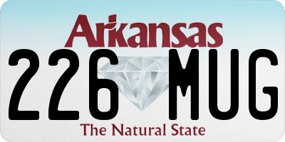 AR license plate 226MUG