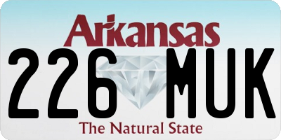 AR license plate 226MUK