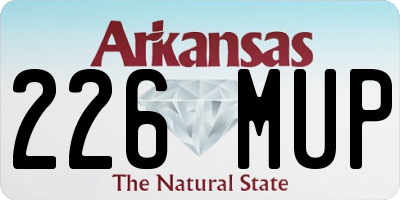 AR license plate 226MUP