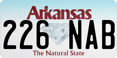 AR license plate 226NAB