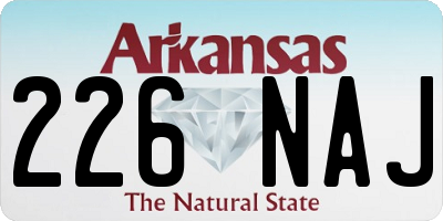 AR license plate 226NAJ