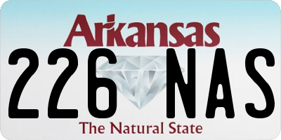 AR license plate 226NAS