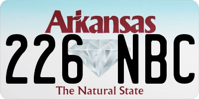 AR license plate 226NBC