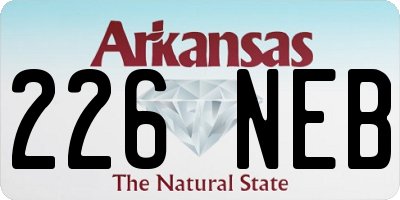 AR license plate 226NEB