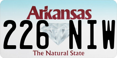 AR license plate 226NIW