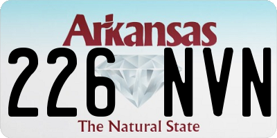 AR license plate 226NVN