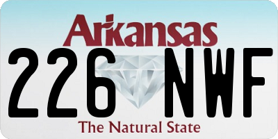 AR license plate 226NWF