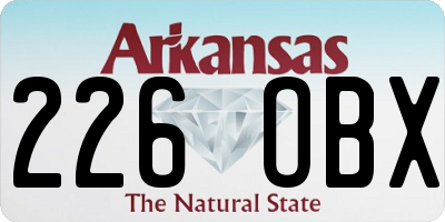 AR license plate 226OBX