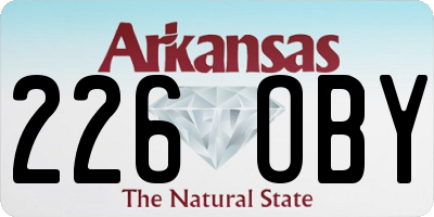 AR license plate 226OBY