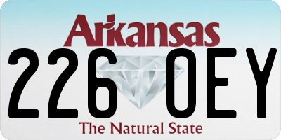 AR license plate 226OEY