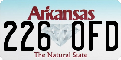 AR license plate 226OFD
