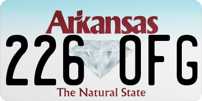 AR license plate 226OFG
