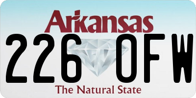 AR license plate 226OFW