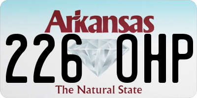 AR license plate 226OHP