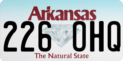 AR license plate 226OHQ