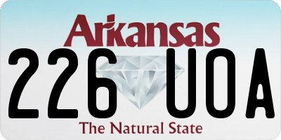 AR license plate 226UOA