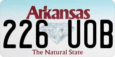 AR license plate 226UOB