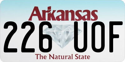 AR license plate 226UOF