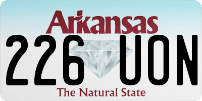 AR license plate 226UON
