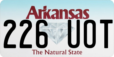 AR license plate 226UOT